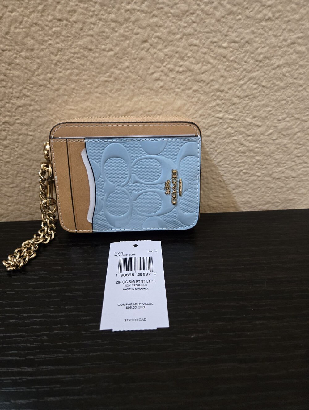Coach Zip Card Case In Signature Leather - Picture 3 of 13